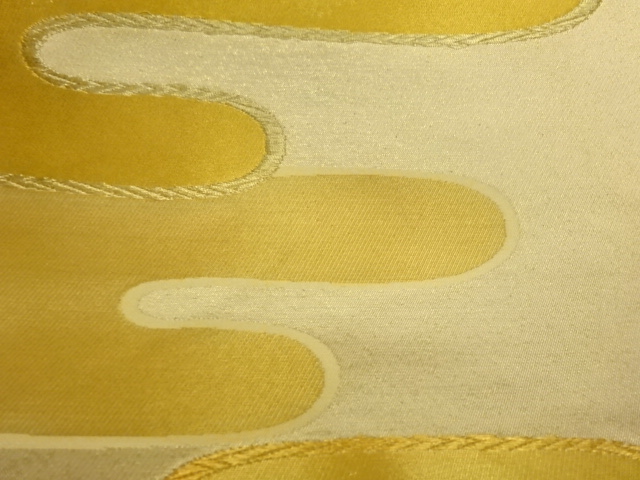  霞模様織出し袋帯